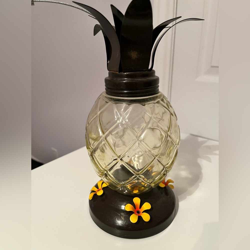 Glass Hummingbird Feeder